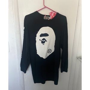 BAPE Long Sleeve T Shirt Dress Size XS